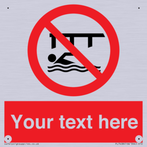 Custom Do not swim in the vicinity of piers